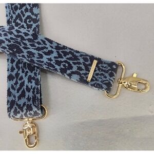 Stella & Dot Guitar Style Replacement Purse Strap Blue Leopard